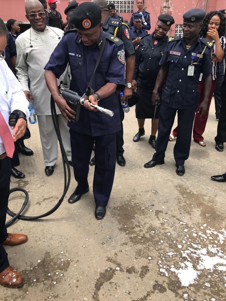 AFT Water Mist In Demonstration | Boss & Officials | Lagos Fire Service