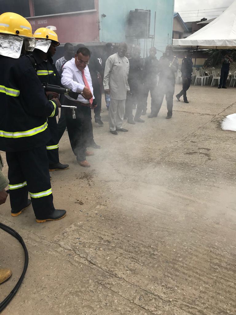 AFT Water Mist Demonstration with Lagos Fire Service Officials | Lagos Fire Service